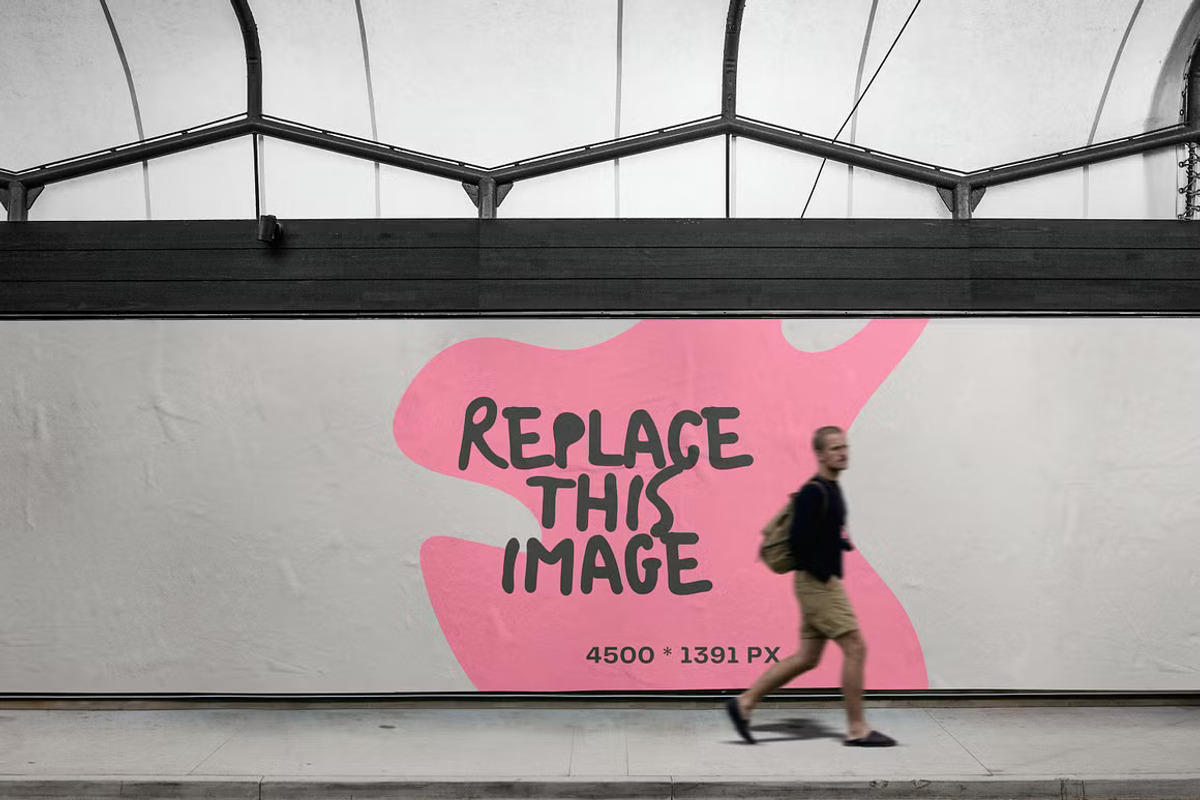 Sidewalk Billboard Mockup Template, an Advertising Mockup by GearShift (Photo 2 of 4)