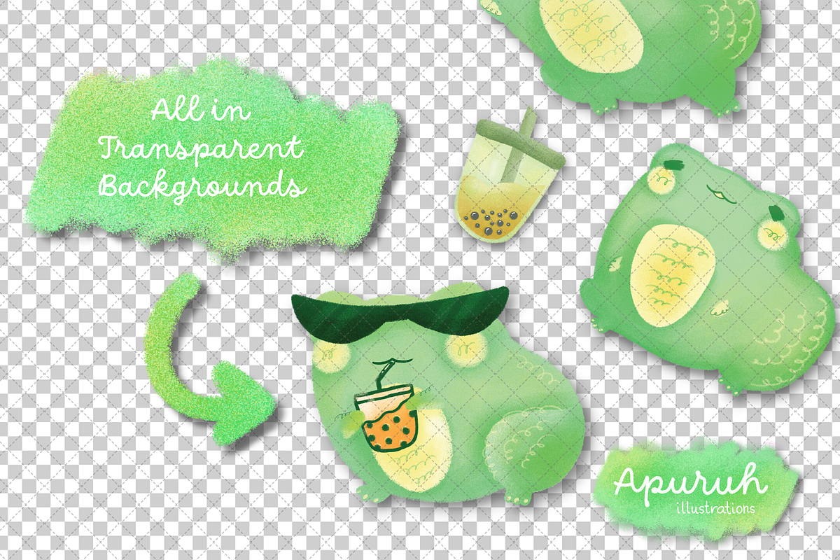 Cute Frog Clipart Watercolor Style, an Animal Illustration by creationsbyapuruh (Photo 3 of 5)