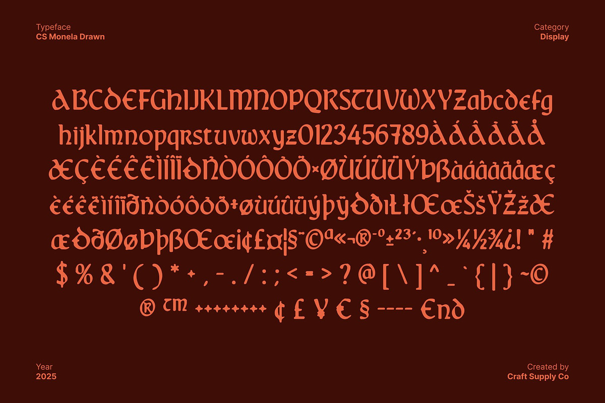 CS Monela Drawn, a Serif Font by Craft Supply Co. (Photo 8 of 8)
