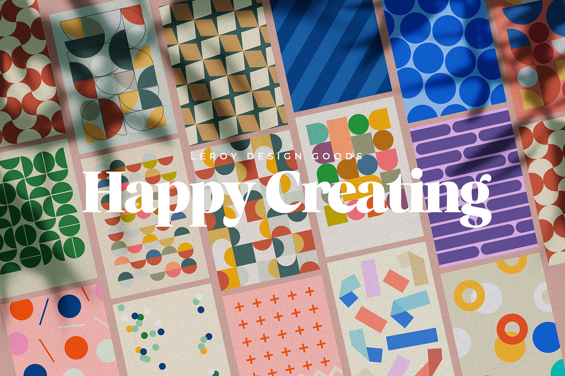 AVALON Retro Abstract Shapes ver 2.0, a Decorative Illustration by LEROY Design (Photo 10 of 10)