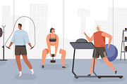 People training in the gym, a Sport Illustration by Good Studio (Thumbnail 3 of 3)