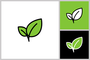 leaf nature vector design template, a Solid Icon by quadrazo