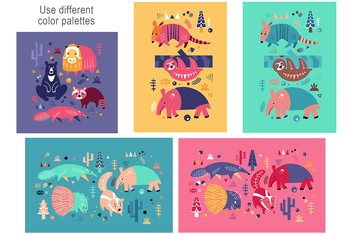 Sunny Animals: Map & Poster Creator, an Animal Illustration by ArtyCats (Photo 14 of 17)