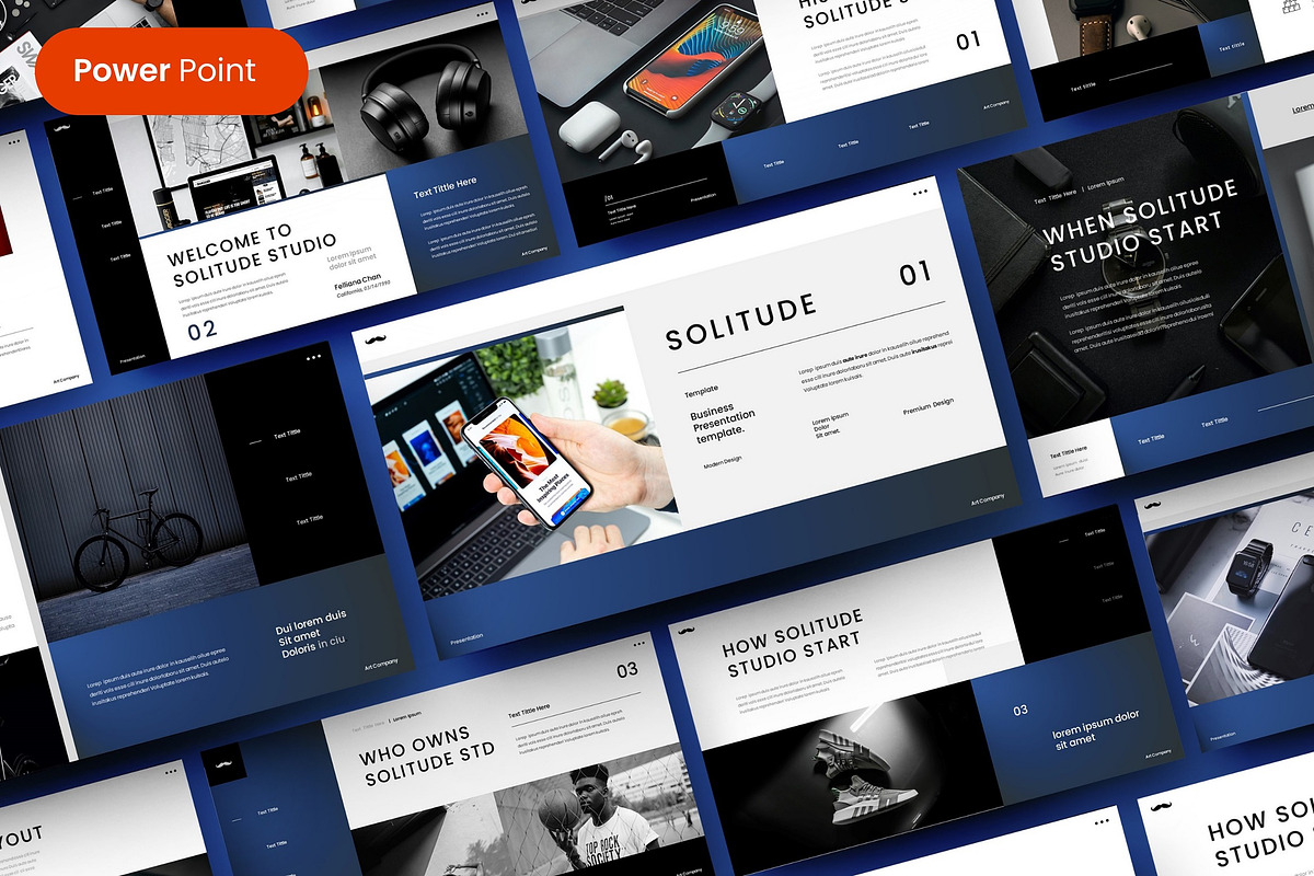 Solitude  – Business PowerPoint, a Presentation Template by Dens Creative Studio (Photo 1 of 6)