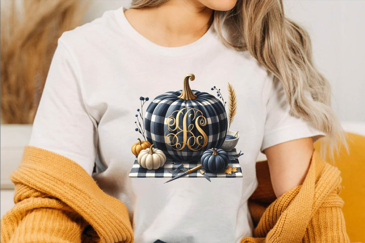 Plaid Pumpkin Clipart Set  Sublimat, an Illustration by SVGArt (Photo 3 of 8)