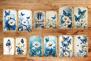 Daisy Flower Junk Journal Pages, a Background Graphic by Douce Créativité (Thumbnail 3 of 6)