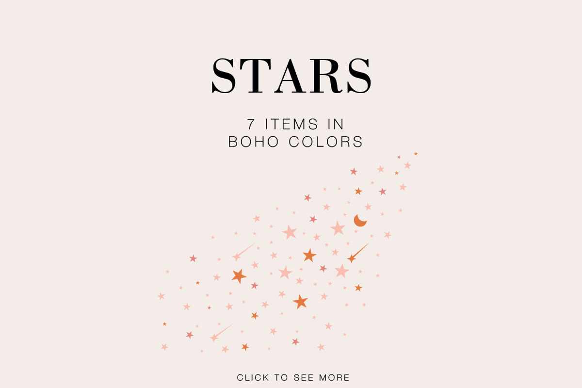 Boho moon & stars Illustrations set, an Illustration by Art Dari Autumn (Photo 9 of 15)