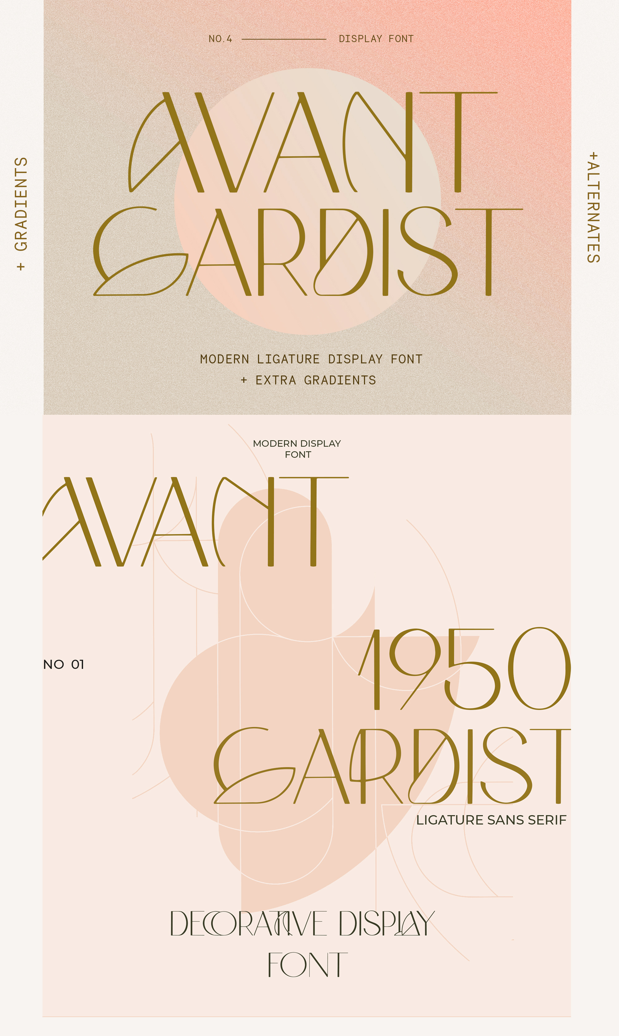 Avantgardist Modern Ligature Font by Laras Wonderland | Creative Market