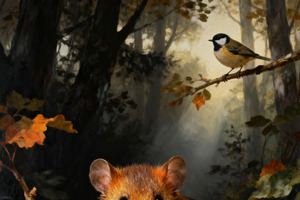 A Curious Dormouse In Forest, an Animal Illustration by Virgo Studio