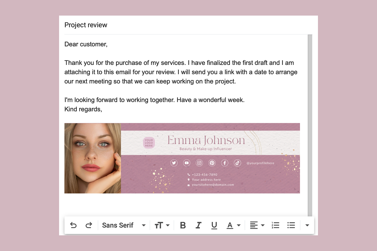 Beauty Influencer Business Kit, a Templates & Theme by Golden Horizons Studio (Photo 15 of 19)