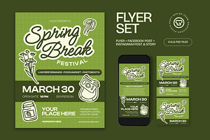 Spring Break Festival Flyer, a Flyer Template by graphicook