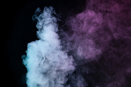 Colorful Smoke on Black Background