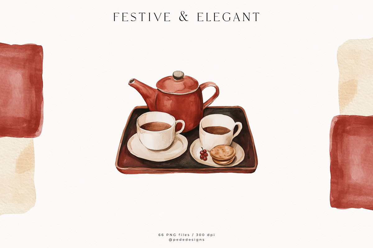 Elegant & Festive Collection, a Seasonal Illustration by PeDe Designs (Photo 9 of 31)