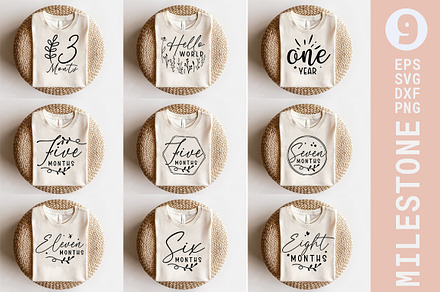 Baby Milestone SVG Bundle