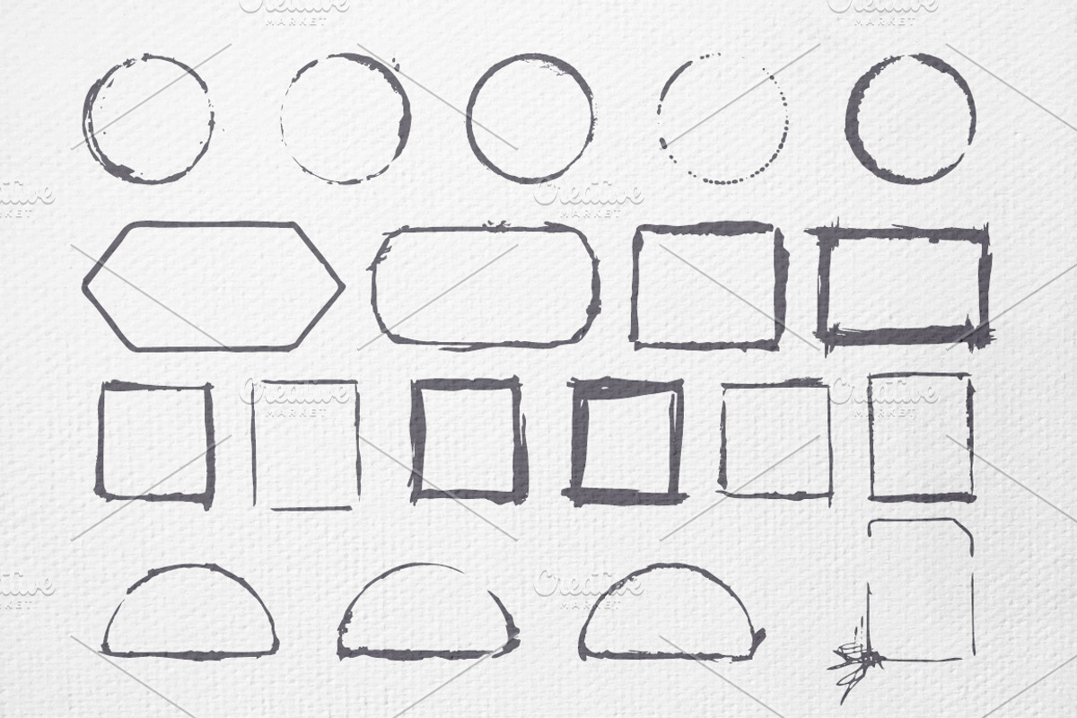 55 Hand-drawn, painted vector frames, a Graphic by ladik (Photo 3 of 5)