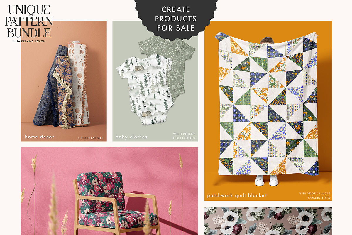 Unique Pattern Bundle, a Pattern Graphic by Julia Dreams (Photo 2 of 10)