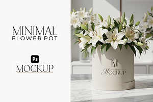 Minimal Flower Pot Mockup, a Cups & Container Mockup by aana_flavs