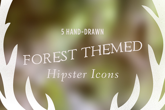 5 Forest Themed Hipster Icons preview 5