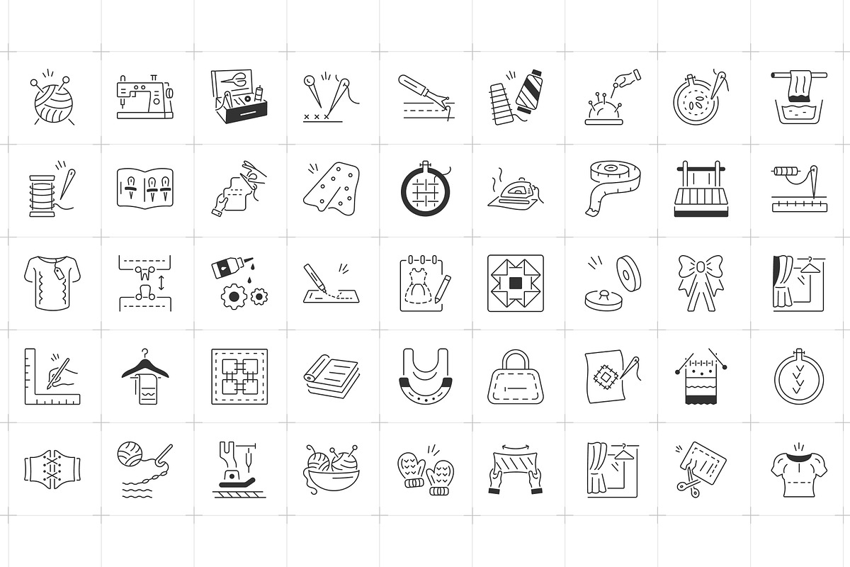 Animated Sewing Icons, an Outline Icon by Prosymbols (Photo 4 of 7)