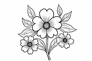 Hand Drawn Floral Coloring Pages, an Illustration by hafijul (Thumbnail 8 of 9)
