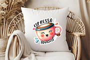 Funny, Espresso Your Self Sticker, an Illustration by DreamCafeArt (Thumbnail 6 of 7)