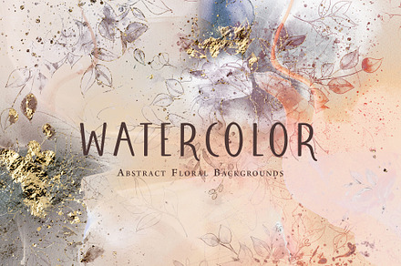 Watercolor Rose Gold Backgrounds