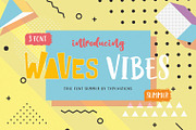 Waves Vibes Trio Font, a Sans Serif Font by Typenations (Thumbnail 1 of 8)