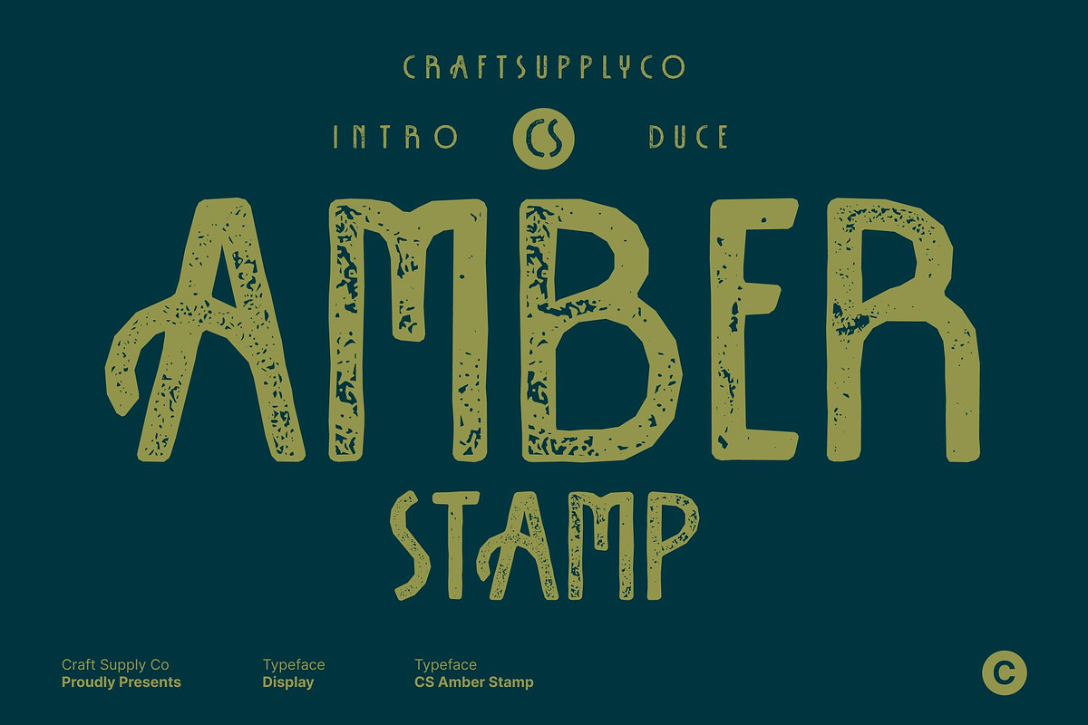 CS Amber Stamp, a Sans Serif Font by Craft Supply Co. (Photo 1 of 8)