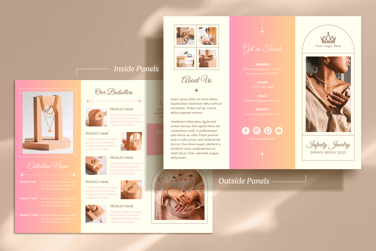 Luxury Boutiques Trifold Brochure, a Brochure Template by Creatif Foundry (Photo 3 of 6)
