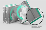 Square Hardcover Book Mock-up, a Print Template by Madbiologist (Thumbnail 2 of 5)