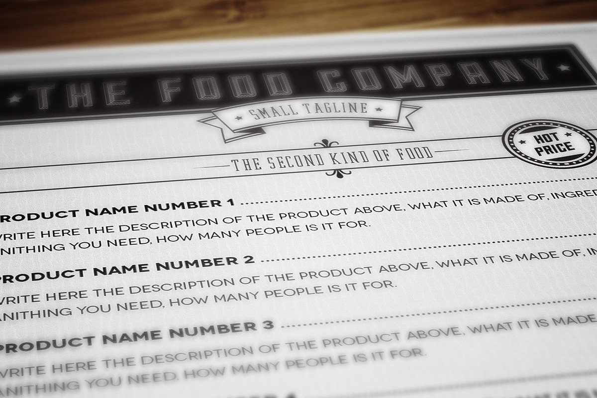 Food Company Menu, a Brochure Template by Luuqas Design (Photo 6 of 8)