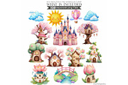 Watercolor Pink Fairy Clipart Bundle, an Illustration by CharmClipart (Thumbnail 9 of 9)