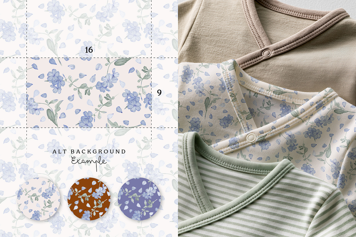 Elegant floral seamless pattern set, a Pattern Graphic by Momosama Studio (Photo 3 of 5)