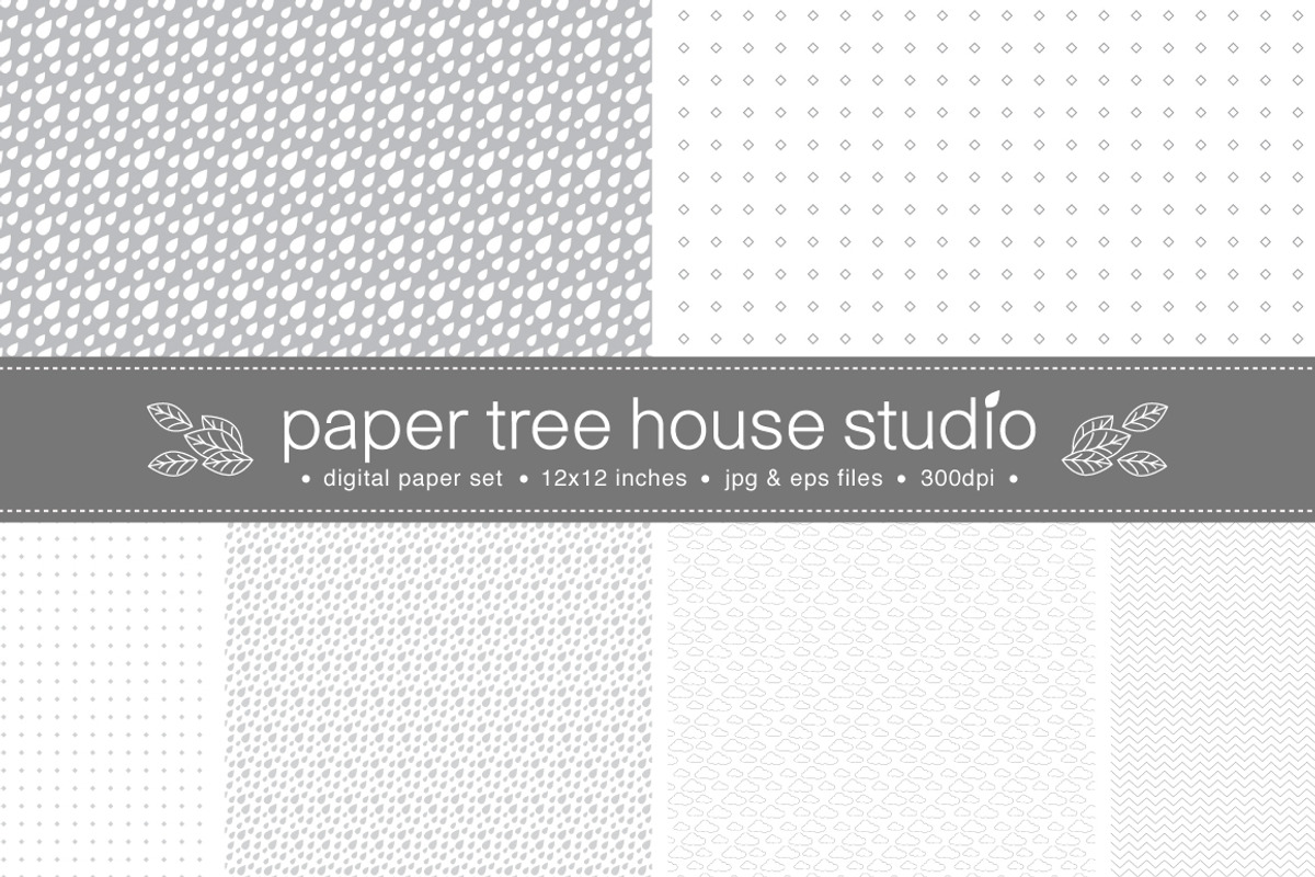 24 Minimal Graphite Gray Patterns preview 3