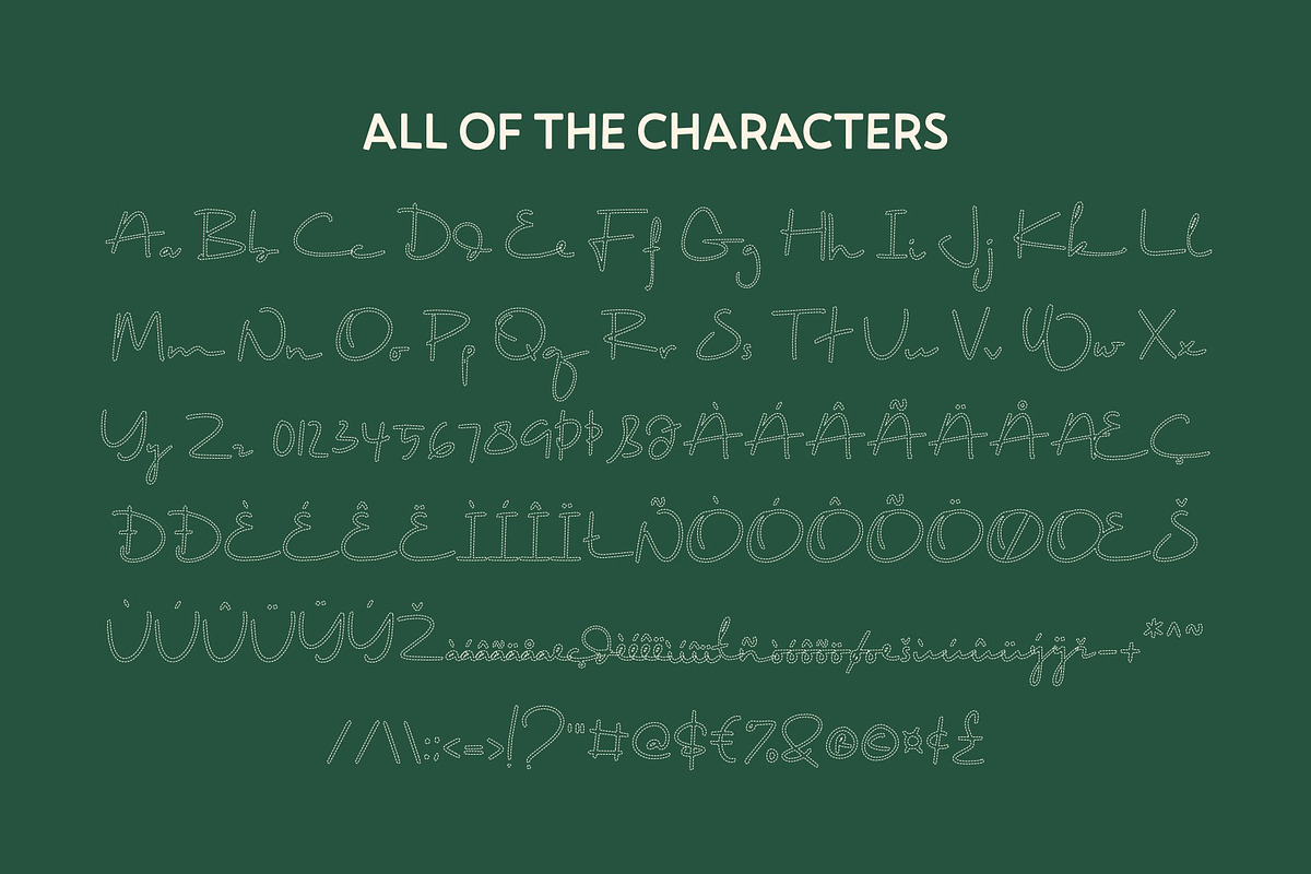 CS Wardine Dashed, a Script Font by Craft Supply Co. (Photo 8 of 8)