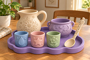 3D Mystical Ceramic Tea Set STL, an Object 3D Model by Layerology (Thumbnail 4 of 4)
