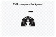 Dome Tent Cabin Tent Icons Set, a Solid Icon by Designfour (Thumbnail 2 of 7)