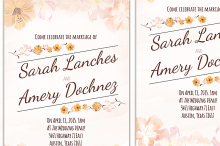 Floral Invitation