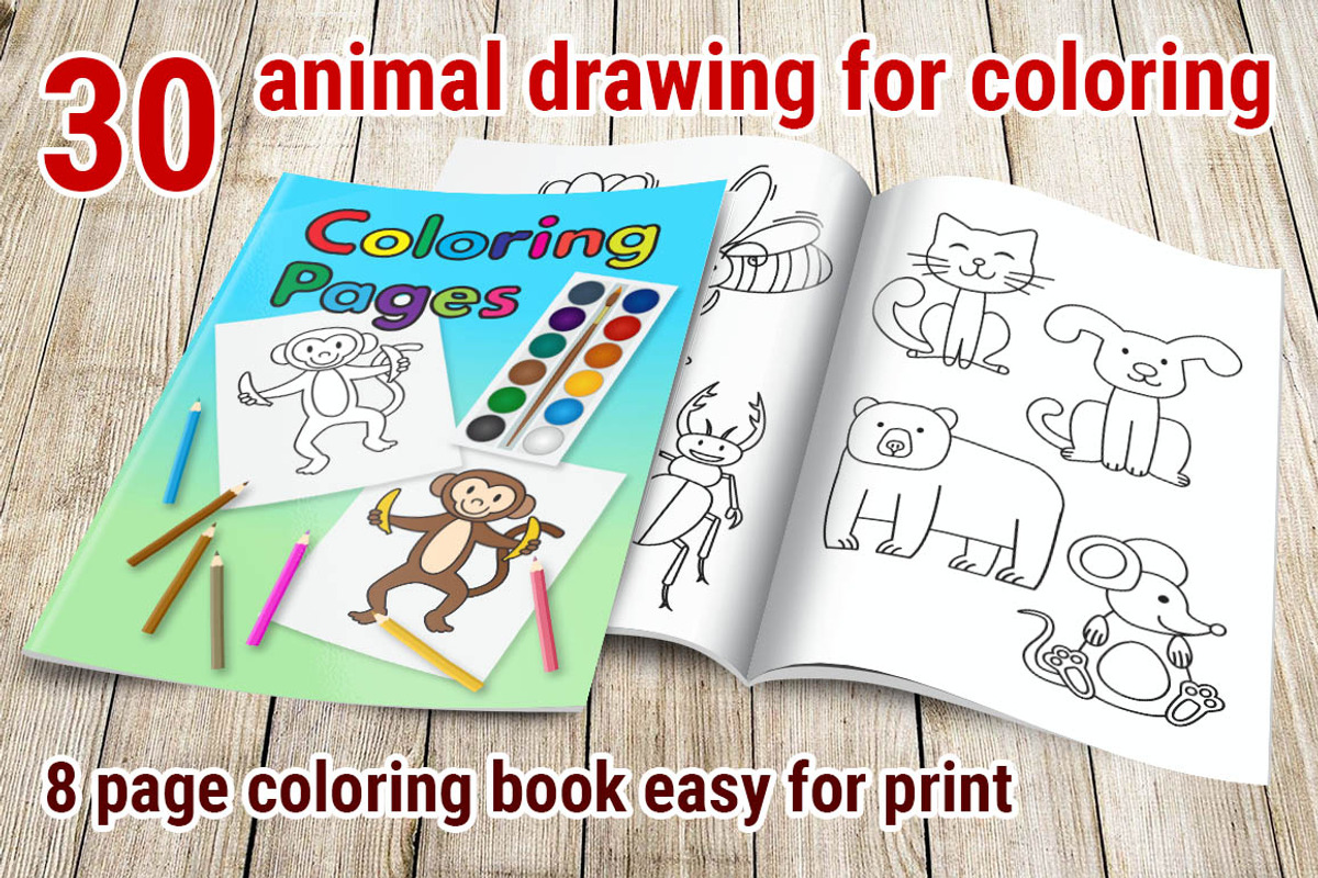 Coloring Book with Animals, an Object Graphic by dacascas (Photo 1 of 4)
