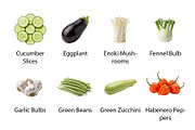Garden Vegetables & Mushrooms -PNG, a Food Illustration by Nurlan's shop (Thumbnail 8 of 11)