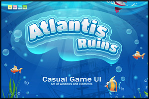 Atlantis Ruins - Casual Game UI