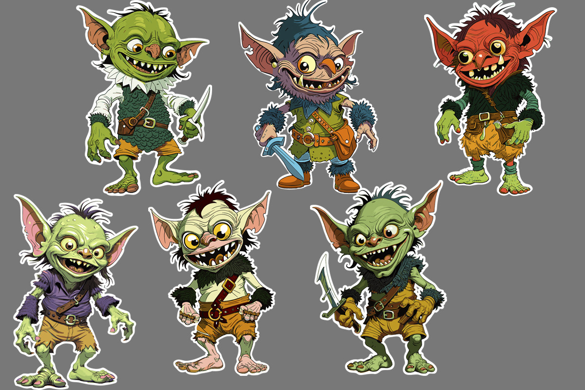 Colorful fantasy goblins showcasing, a Graphic by Designs by Helen Trupak (Photo 2 of 3)