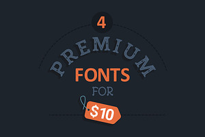 Pack - 4 Premium Fonts