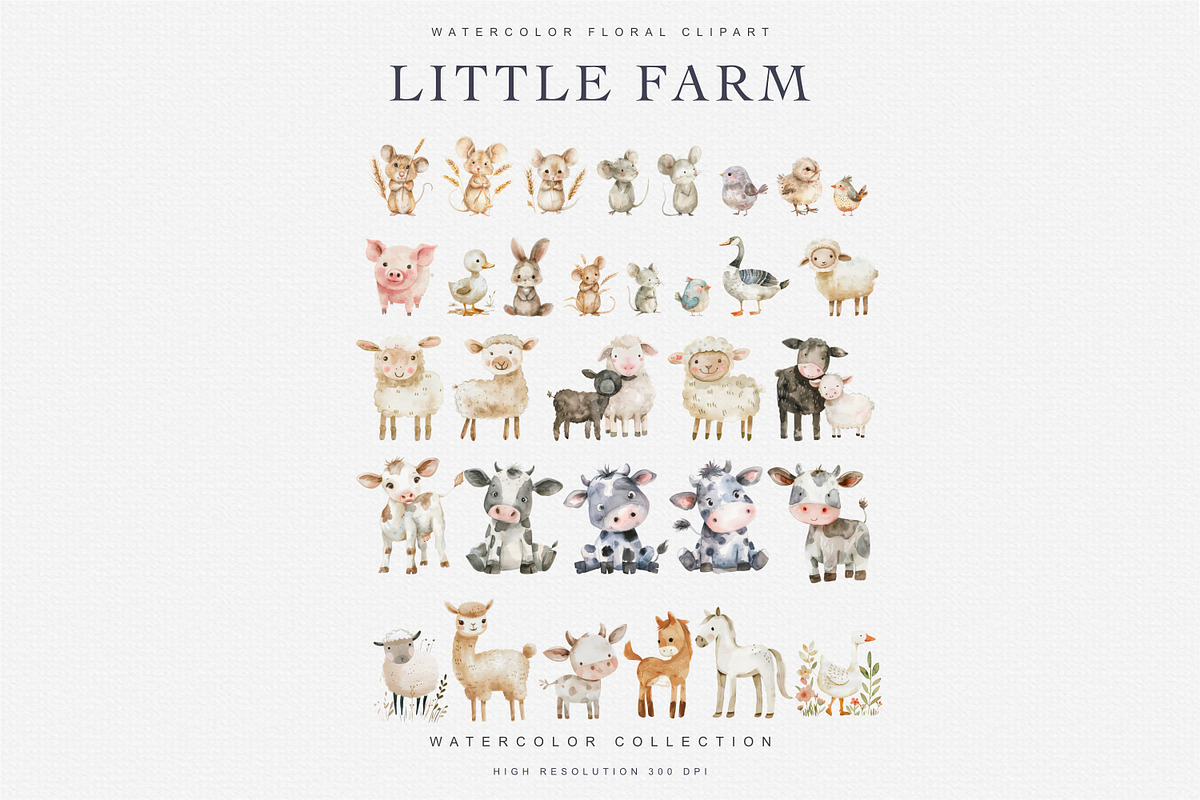 Nursery Little Farm Animals Set, an Object Graphic by Pati Paints (Photo 8 of 12)