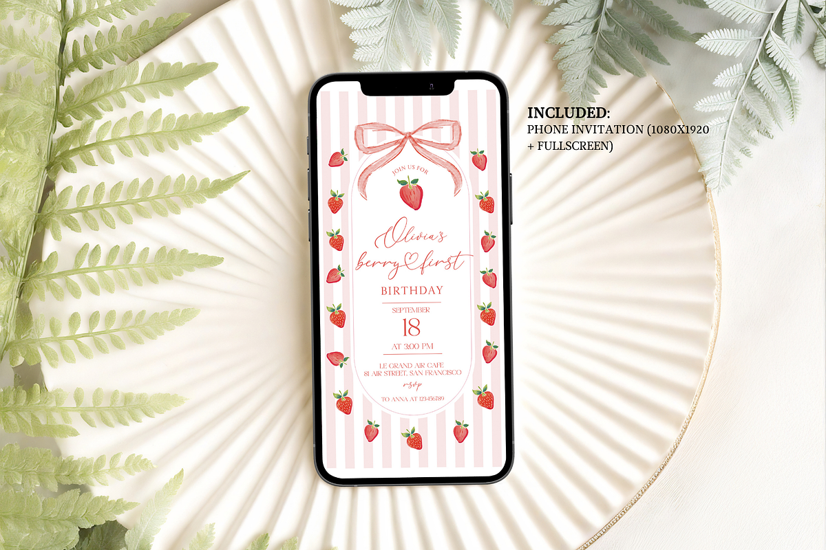 Berry Pink Bow Invite, an Invitation Template by Digital_Mind (Photo 2 of 3)