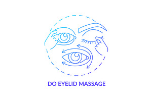 Do Eyelid Massage Gradient Icon