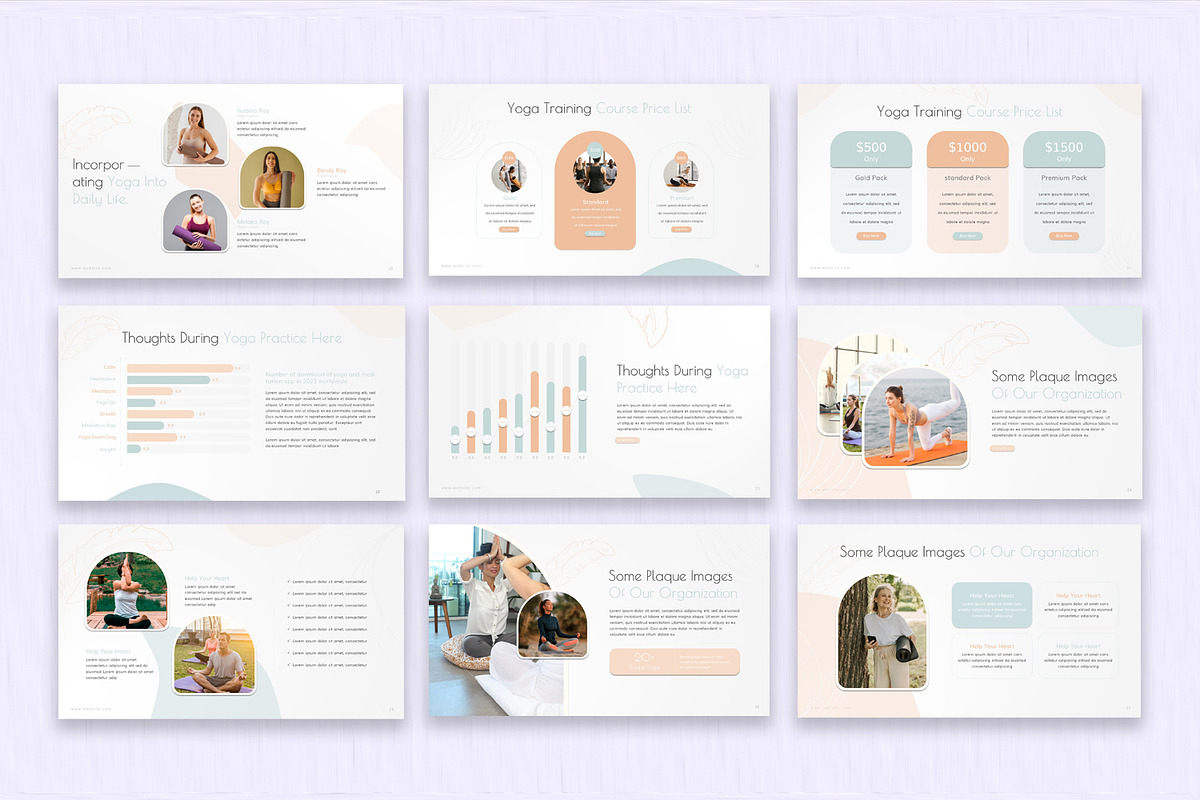 Yoga School Presentation Template, a Presentation Template by SlideStack (Photo 4 of 5)
