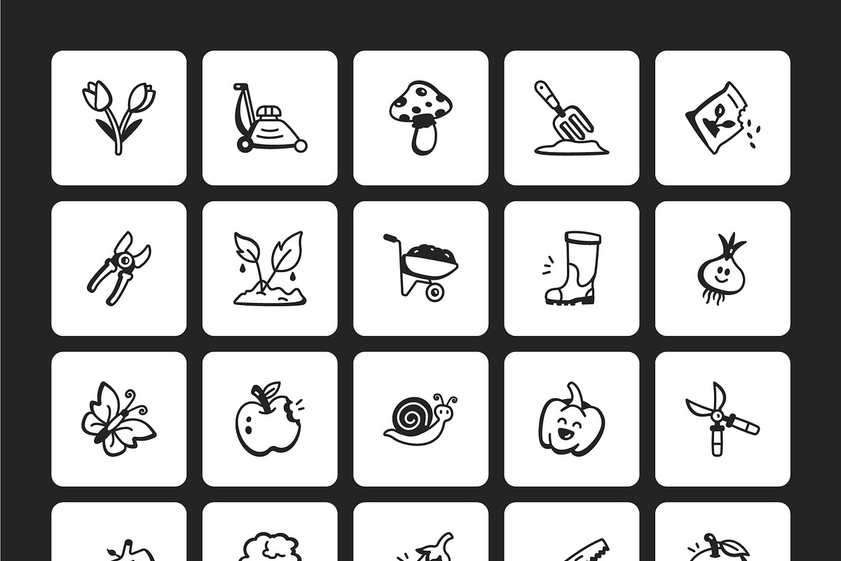 Garden Doodle Icon Collection, an Outline Icon by Prosymbols (Photo 7 of 8)