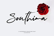 Southima - Modern Script, a Script Font by Motokiwo (Thumbnail 1 of 7)