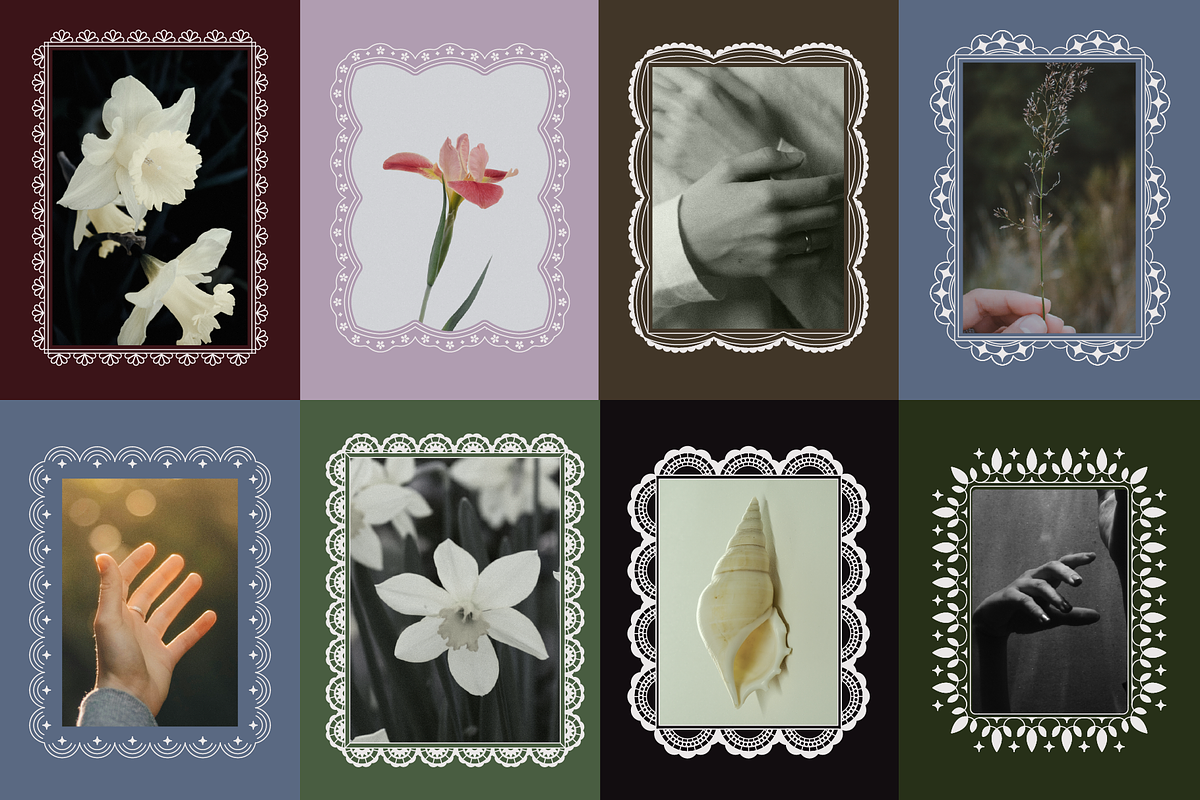 Line Lace Frames - vector designs, an Object Graphic by venimo (Photo 10 of 14)